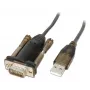 Lindy USB naar serieel converter Lite, grijs, transparant, 1,5 m, USB Type-A, RS-232, stekker, stekker