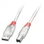 Lindy 5 m USB 2.0-kabel - Type-A naar B, transparant