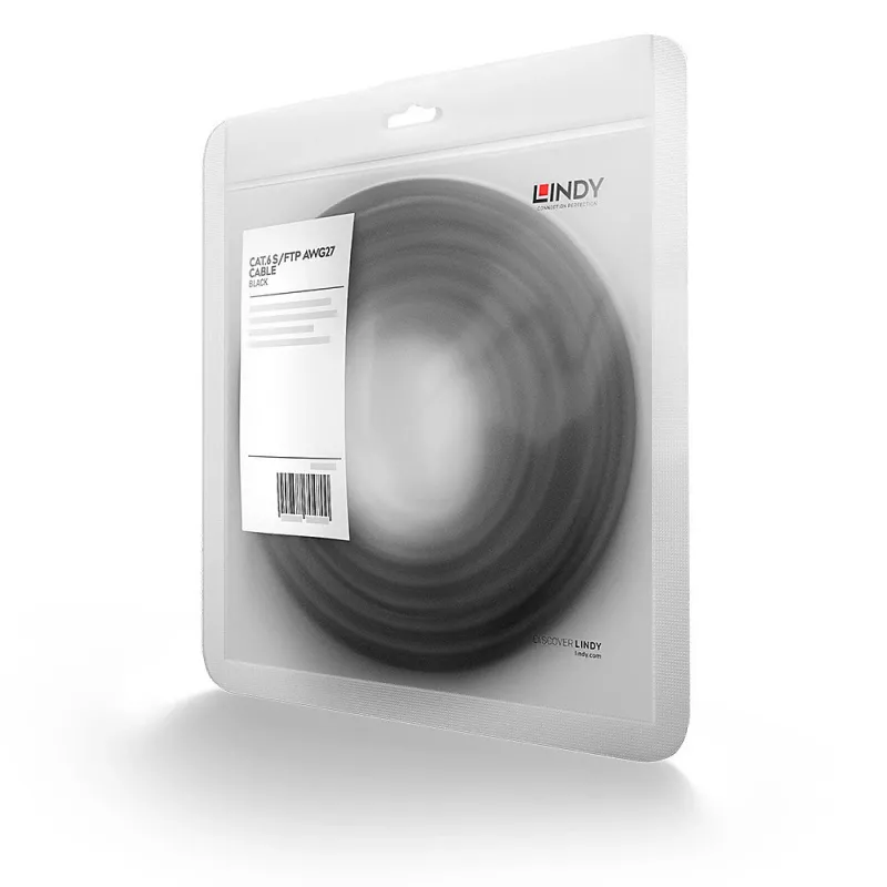 Lindy 1,5 m Cat.6 S/FTP netwerkkabel, zwart