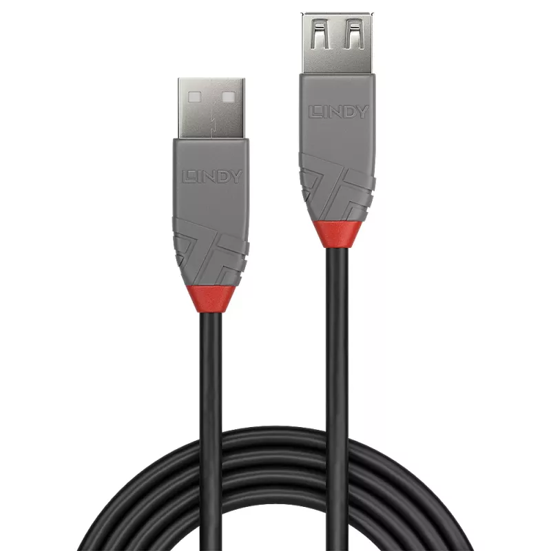 Lindy 5 m USB 2.0 Type-A verlengkabel, Anthra Line