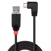 Lindy 1 m USB 2.0-kabel - Type-A naar Micro-B-kabel, 90 graden haaks