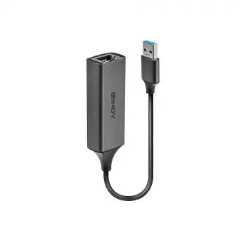 Lindy USB 3.0 Gigabit Ethernet-converter, bedraad, USB, Ethernet, 5000 Mbit/s, zilver