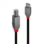 USB 2.0 Type-C-naar-B kabel Lindy 36940 0,5 m Anthra Line