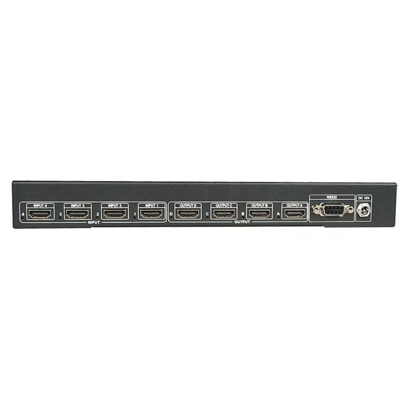 Lindy 4x4 HDMI 4K60 matrix, HDMI, 4x HDMI, metaal, 1080p, 2160p, DTS-HD, Dolby TrueHD, 12 V