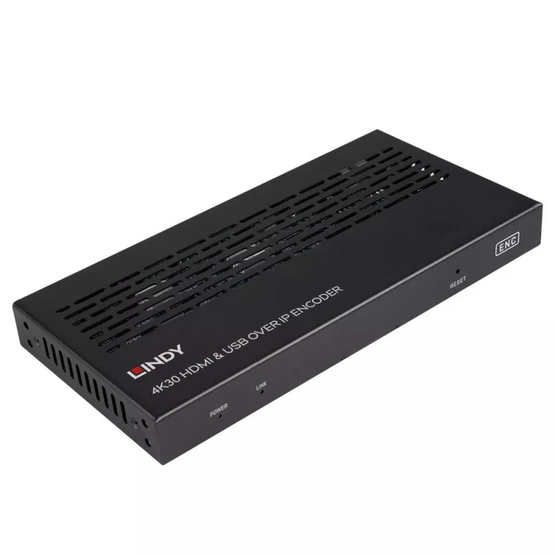 Lindy 38396 4K30 HDMI & USB over IP-encoder, Multicast & Videowall, HDMI 2.0, HDCP 2.2, PoE, 100 m