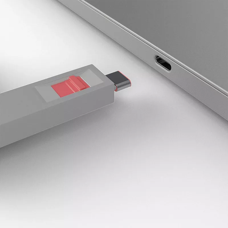 USB Type-C-poortblokkeerder-sleutelset Lindy, 4-pack, roze