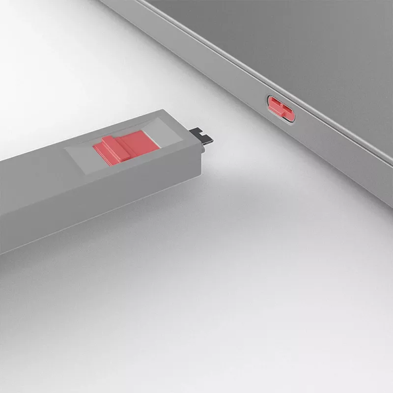 USB Type-C-poortblokkeerder-sleutelset Lindy, 4-pack, roze