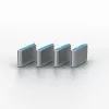 Poortblokkeerder Lindy USB Type-C poortblokkeerder sleutel verpakking met 4 stuks blauw