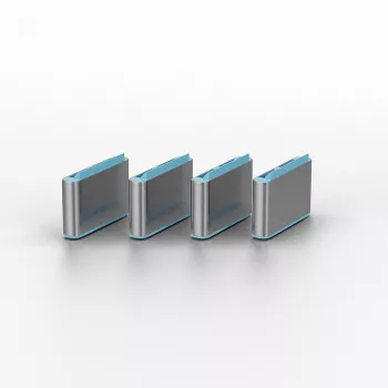 Poortblokkeerder Lindy USB Type-C poortblokkeerder sleutel verpakking met 4 stuks blauw