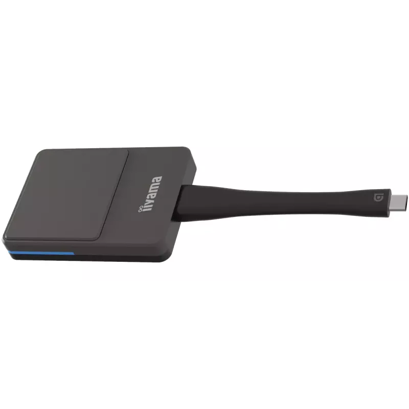iiyama WP D002C draadloze presentatiedongle, USB-C (DP-Alt), E-Share, zilver/zwart