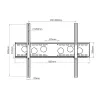 Hagor WH 85 T-HD tv-wandbeugel, 55–110 inch (140–279 cm), VESA 800x600, max. 125 kg, kantelbaar, zwart