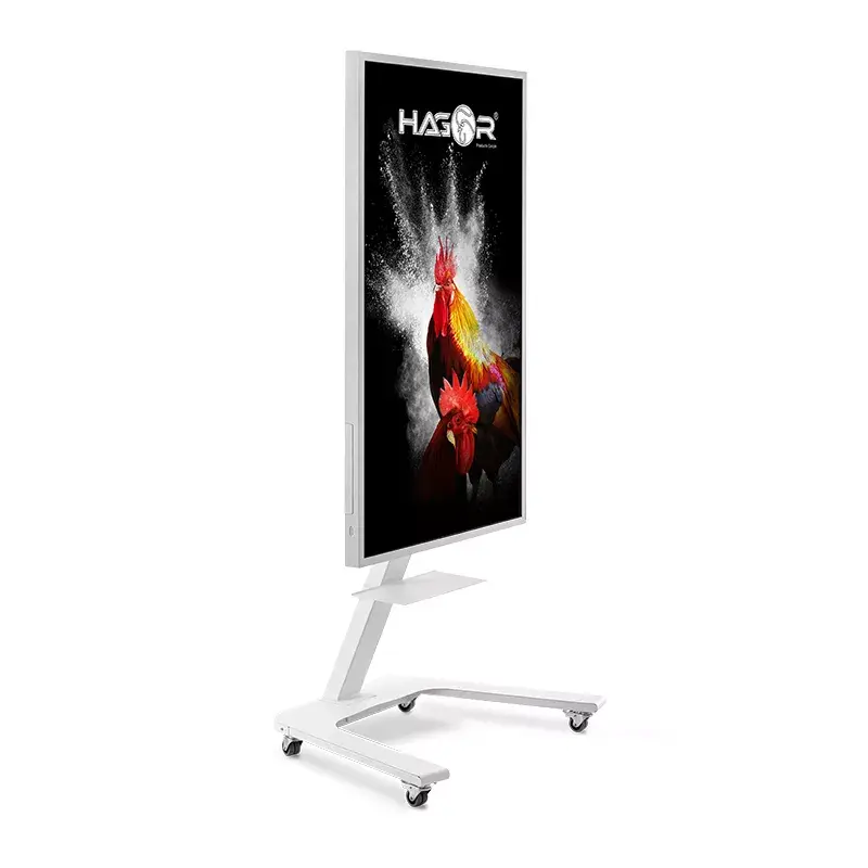 Hagor ST SA Flip II mobiele trolley voor Samsung Flip WM65R 65 inch, wit