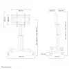 Neomounts PLASMA-M2500SILVER TV-rolwagen 42-100 inch - gemotoriseerd