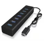 ICY BOX IB-HUB1700-C3 USB 3.2 Gen 1 (3.1 Gen 1) Type-C 5000 Mbit/s zwart