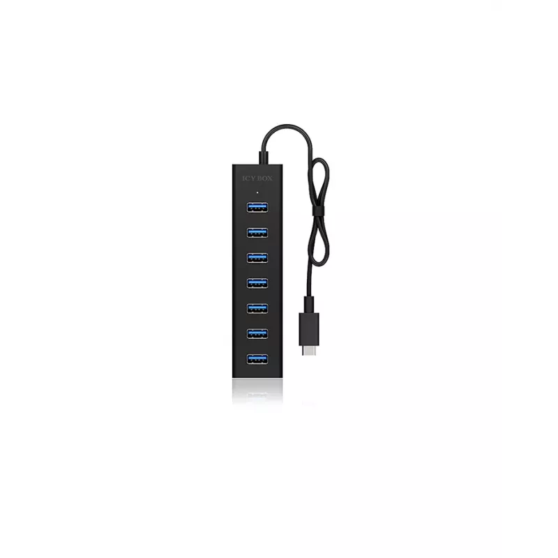 ICY BOX IB-HUB1700-C3 USB 3.2 Gen 1 (3.1 Gen 1) Type-C 5000 Mbit/s zwart