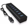 ICY BOX IB-HUB1700-C3 USB 3.2 Gen 1 (3.1 Gen 1) Type-C 5000 Mbit/s zwart