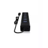 ICY BOX IB-HUB1700-C3 USB 3.2 Gen 1 (3.1 Gen 1) Type-C 5000 Mbit/s zwart