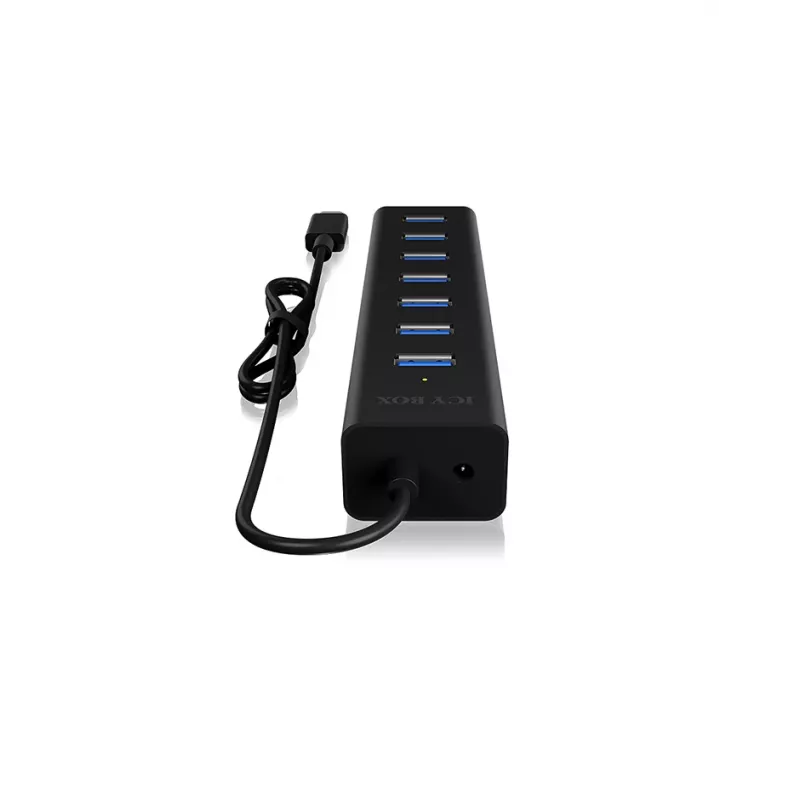 ICY BOX IB-HUB1700-C3 USB 3.2 Gen 1 (3.1 Gen 1) Type-C 5000 Mbit/s zwart