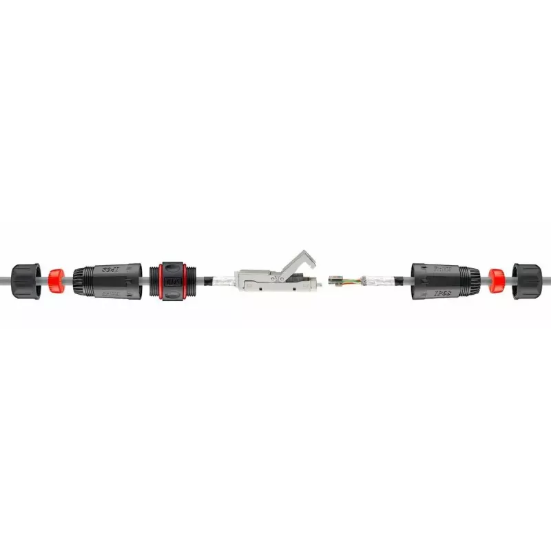 Goobay 44417 netwerkkabelverbinder voor buiten, CAT6 STP, IP68, gereedschapsloos LSA/IDC