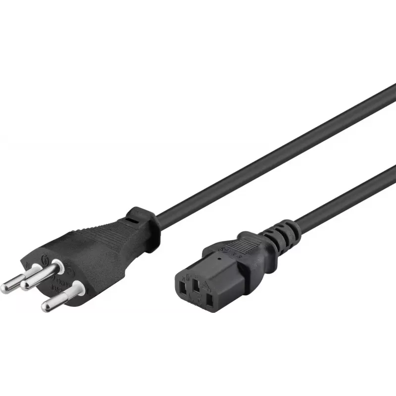 Stroomkabel Goobay 93617 zwart 2 m SEV 1011 IEC C13