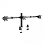 LogiLink BP0107 bureausteun voor drie monitoren, 17-27 inch, 7 kg per arm, VESA 75x75/100x100, staal, zwart