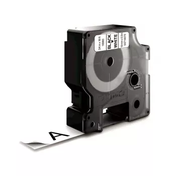 Labeltape DYMO D1 Durable zwart op wit 19mm