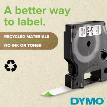 DYMO Authentic D1-etiketten | zwarte opdruk op wit | 19 mm x 7 m | zelfklevende etiketten voor LabelManager labelprinters | 10 stuks