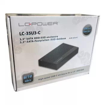 HDD/SSD-behuizing LC-Power LC-25U3-C zwart 2,5 inch USB Type-C 6 Gbit/s