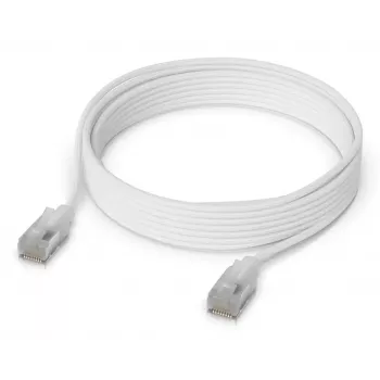 Netwerk-patchkabel UBIQUITI UACC-CABLE-PATCH-EL-C6A-5M-W Cat6a 5 m RJ-45 doorschijnend wit