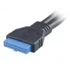 USB-kabel 2 x USB A Akasa AK-CBUB09-15BK zwart