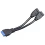 USB-kabel 2 x USB A Akasa AK-CBUB09-15BK zwart