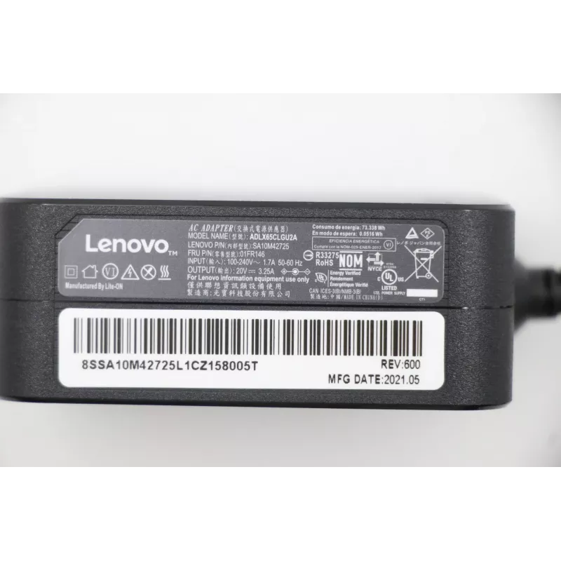 Lenovo 01FR146 voeding/inverter indoor 65 W zwart