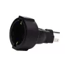 Microconnect PETRAVEL3 netstekker-adapter type B type F zwart