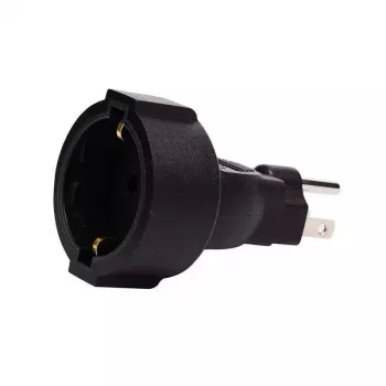 Microconnect PETRAVEL3 netstekker-adapter type B type F zwart