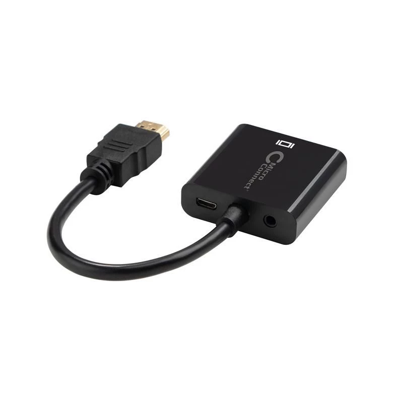 Microconnect HDMVGA2B videokabel-adapter 0,15 m VGA (D-Sub) HDMI type A (standaard) zwart