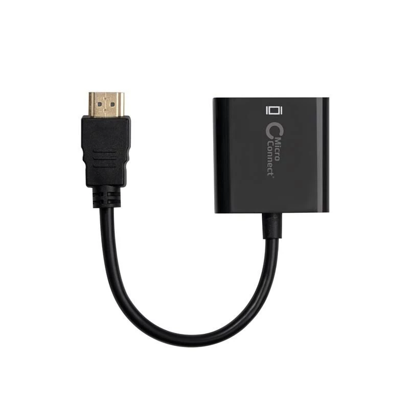 Microconnect HDMVGA2B videokabel-adapter 0,15 m VGA (D-Sub) HDMI type A (standaard) zwart