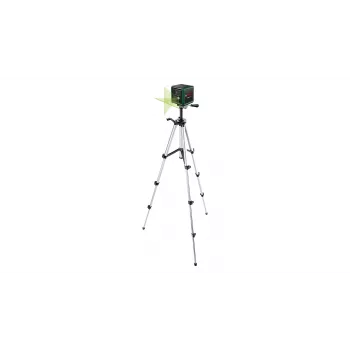 Laserwaterpas Bosch Quigo Groen met statief 1,1 m — compacte kruislijnlaserset