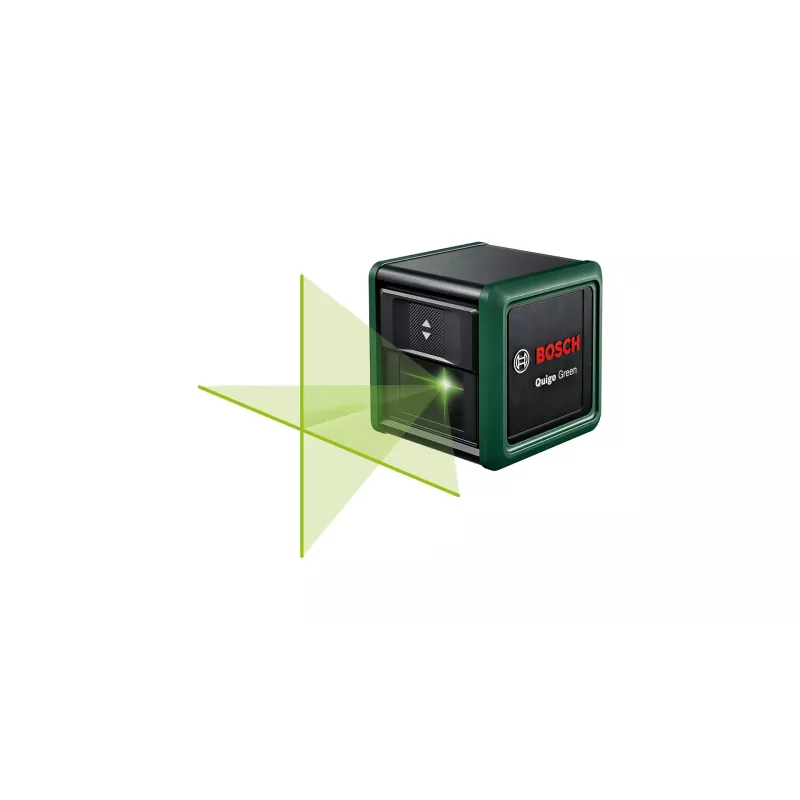 Laserwaterpas Bosch Quigo Groen met statief 1,1 m — compacte kruislijnlaserset