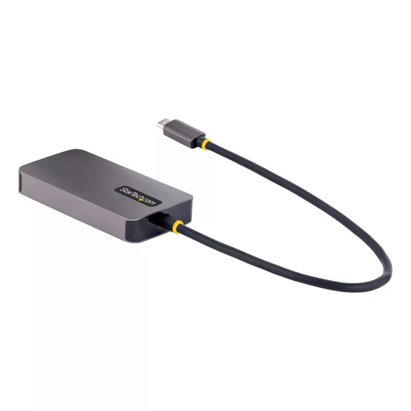 StarTech.com USB-C-videoadapter, USB-C naar HDMI DVI VGA-adapter, tot 4K 60Hz, aluminium, multiport-videodisplayadapter, Thunderbolt 3/4-compatibel, USB Type-C-reisadapter