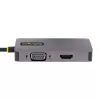 StarTech.com USB-C-videoadapter, USB-C naar HDMI DVI VGA-adapter, tot 4K 60Hz, aluminium, multiport-videodisplayadapter, Thunderbolt 3/4-compatibel, USB Type-C-reisadapter