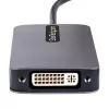 StarTech.com USB-C-videoadapter, USB-C naar HDMI DVI VGA-adapter, tot 4K 60Hz, aluminium, multiport-videodisplayadapter, Thunderbolt 3/4-compatibel, USB Type-C-reisadapter