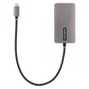 StarTech.com USB-C-videoadapter, USB-C naar HDMI DVI VGA-adapter, tot 4K 60Hz, aluminium, multiport-videodisplayadapter, Thunderbolt 3/4-compatibel, USB Type-C-reisadapter