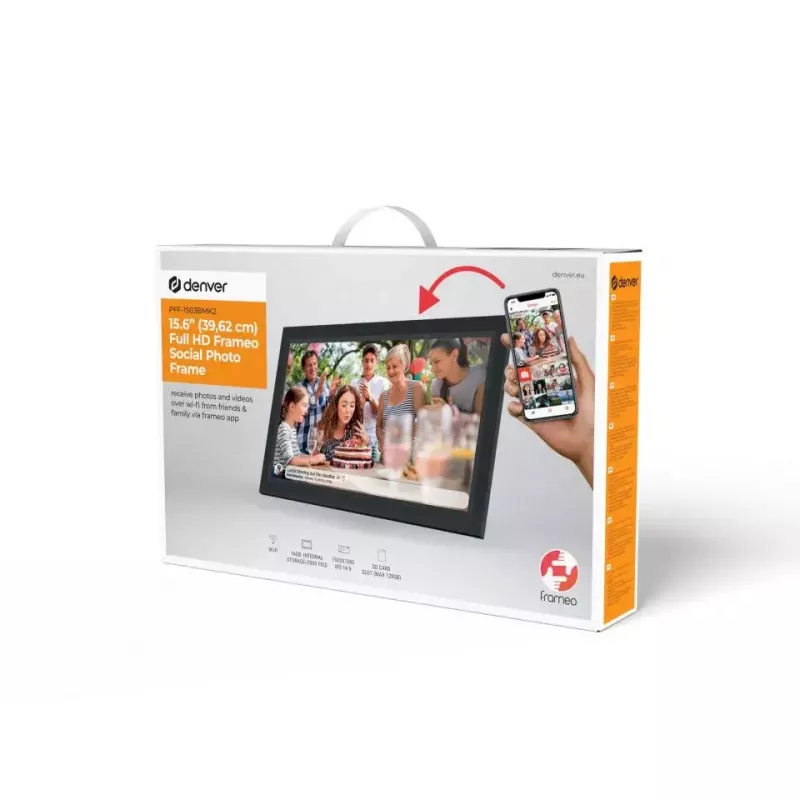 Digitale fotolijst Denver PFF-1503B 15,6 inch touchscreen Wi-Fi 1920x1080