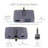 StarTech.com USB-C-videoadapter, USB-C naar HDMI VGA multiportadapter, 3,5-mm-audio, 4K 60Hz HDR, 100W PD pass-through, Thunderbolt 3/4-compatibel – USB-C-displayreisadapter