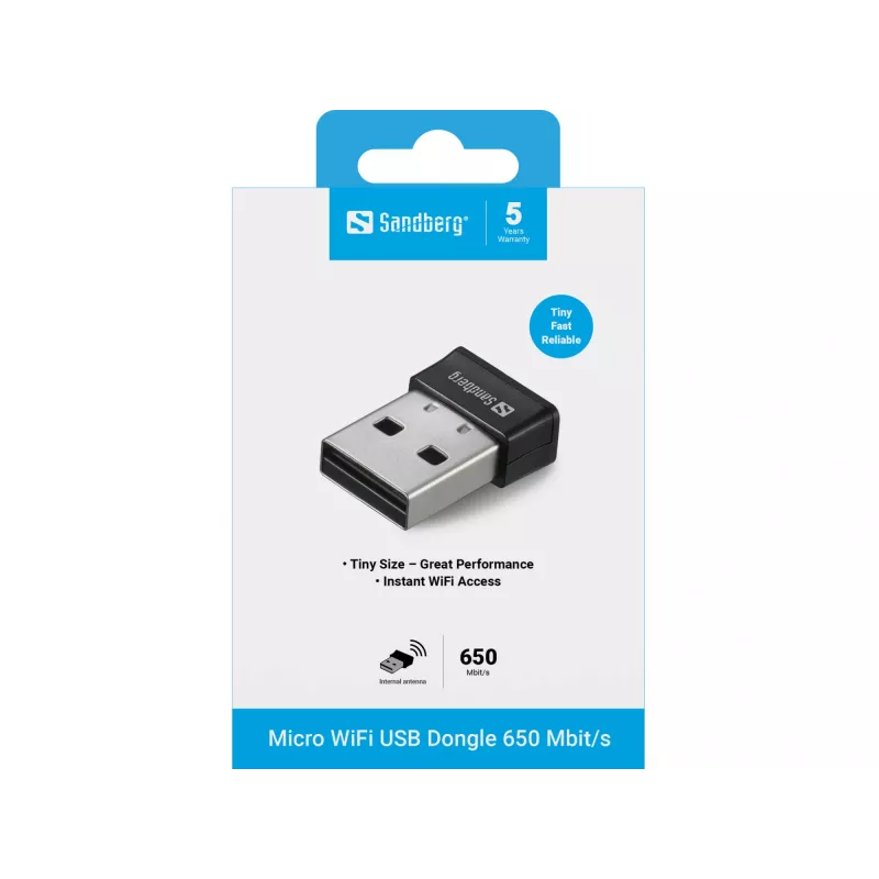 Sandberg Micro WiFi-dongle 650 Mbit/s