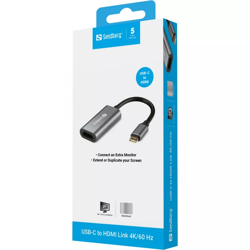 USB-C naar HDMI link 4K/60 Hz Sandberg 136-12