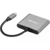 Sandberg USB-C dock 2xHDMI+USB+PD maximale resolutie 3840x2160