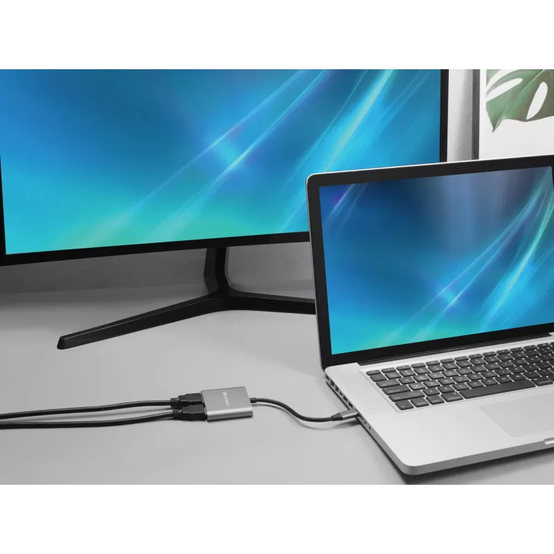 Sandberg USB-C dock 2xHDMI+USB+PD maximale resolutie 3840x2160