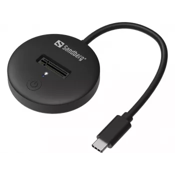 Sandberg USB 3.2 dock voor M.2+NVMe SSD 4 TB zwart