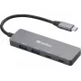 Sandberg USB-C naar 2xUSB-A + 2xUSB-C hub grijs aluminium